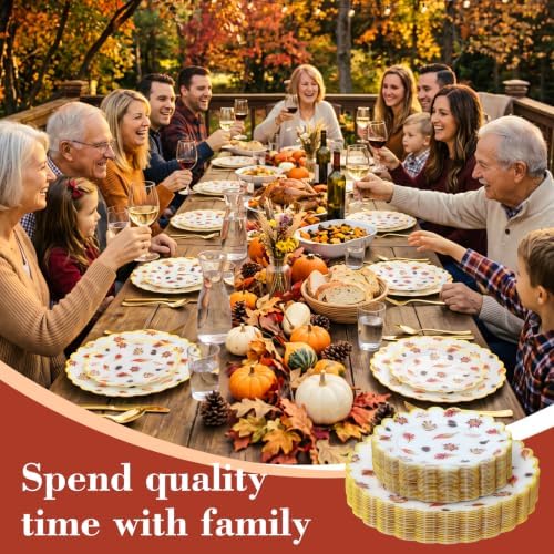 32pcs Thanksgiving Plastic Plates Heavy Duty