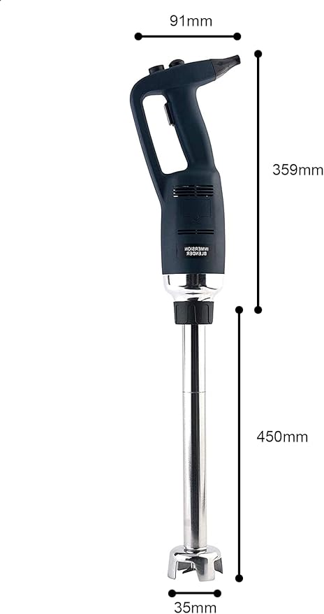 18 in Heavy Duty Immersion Blender Handheld Kitchen, Hand Blenders for Kitchen, Commercial Mixer Electric, 500W Removable Shaft 2500rpm to 15000rpm, Emulsifier Blender Handheld