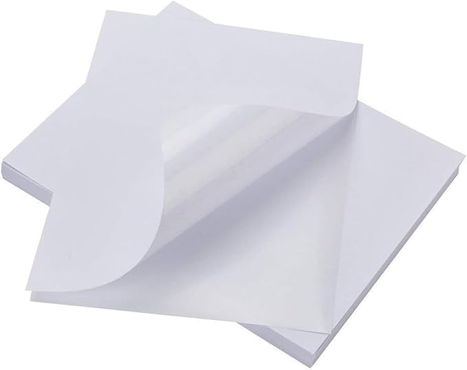 BESTEASY Sticker Paper 8.5" x 11" Full Sheet Label Stickers for Laser & Inkjet Printers, Self-Adhesive Paper Shipping Labels (500 Sheets,500 Labels)