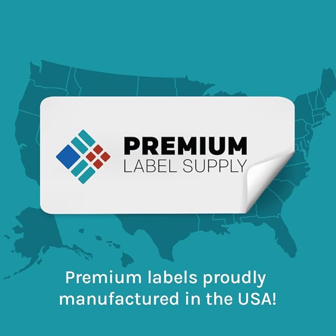 Premium Label Supply Waterproof White Return Address Sticker Labels – 1.75" x 0.667" – Inkjet Printers Only – (60 per Sheet), 25 Sheets - 1,500 Total Adhesive Labels