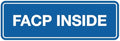 Signs ByLITA Standard FACP Inside Sign | Fire Safety Signage (Blue) - Large 1 Pack