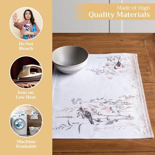 Maison d' Hermine Placemats Set of 4 Reusable 100% Cotton (13"x19")