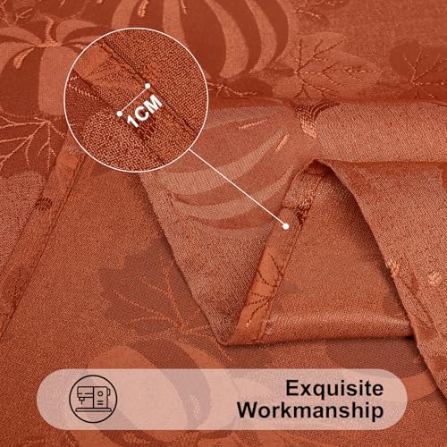 Smiry 60x140 Inch Thanksgiving Jacquard Rectangle Table Cloth for Fall