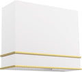 Akicon Range Hood 36 Inch, Stainless Steel Ducted Kitchen Hood with Powerful Motor, Wall Mount Modern Box, 36W X 30H X 14D Inch, AK-HS36HA-SWG (Signal White with Gold)