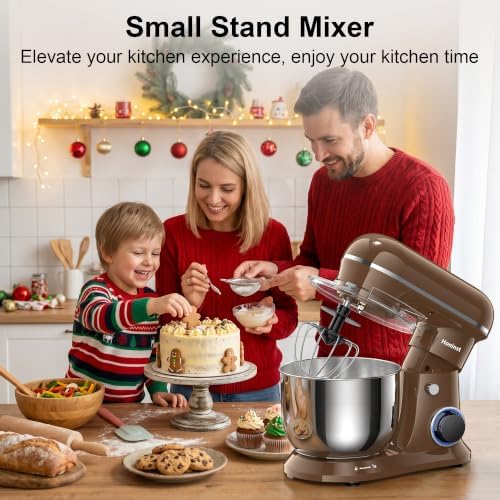 Honinst 4QT Electric Stand Mixer, 10-Speed Tilt-Head Compact Kitchen Mixer