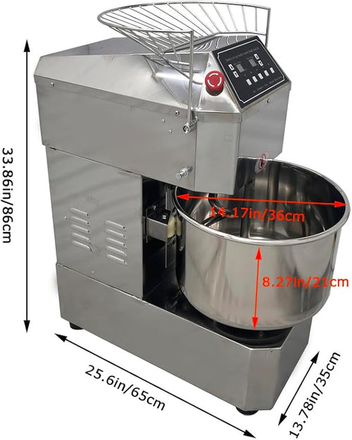 110V 1.25KW Commercial Dough Kneading Mixer Inverter Models Heavy Duty Stand Mixer 20QT Electric Dough Kneading Machine for Bakery Pizzeria