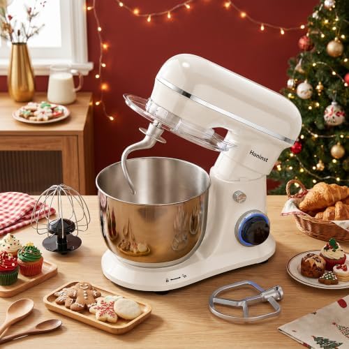 Honinst 4QT Electric Stand Mixer, 10-Speed Tilt-Head Compact Kitchen Mixer
