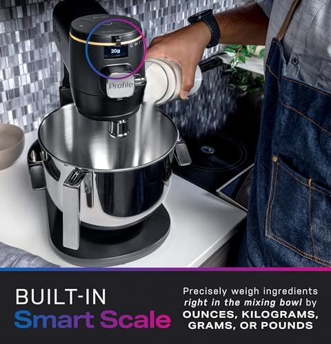 GE Profile Smart Stand Mixer with 7qt Bowl, Built-in Scale, Auto Sense
