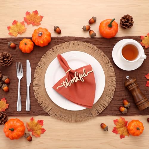 Batiyeer Fall Thanksgiving Table Placemats Decoration Set of 6 People