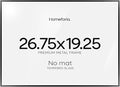 Homeforia 19.25x26.75 Black Puzzle Frame, High End Metal 19.25 x 26.75 Picture Frames without Mat, 26.75x19.25 Thin Poster Frame for Wall, 19.25by26.75 Puzzle Frame, Tempered Glass, Wall Kit, Set of 1