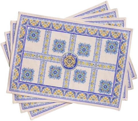 Maison d' Hermine Placemats Set of 4 Reusable 100% Combed Cotton (13"x19")