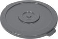 Restaurantware-LID ONLY: RW Clean Waste Container Lid, 1 Round Trash Can Cover - Waste Bin Sold Separately, For 32 Gallon Dustbin, Built-In Handle, Gray Plastic Garbage Can Cover, Heavy-Duty