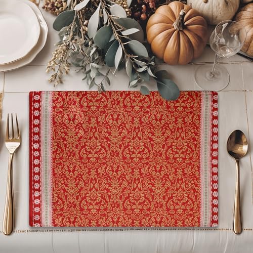 Maison d' Hermine Placemats Set of 4 Reusable 100% Cotton (13"x19")