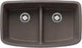 BLANCO 443126 VALEA SILGRANIT 50/50 Double Bowl Undermount Kitchen Sink with Low Divide, 32" X 19" - Volcano Gray