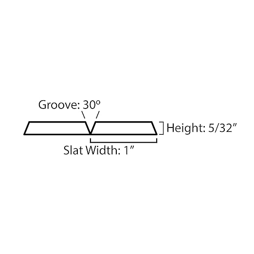 4ft x 4ft Unfinished Maple Veneer Flexible Tambour Wall Panel with 1" 30-Degree Groove Slats, Flexible & Customizable