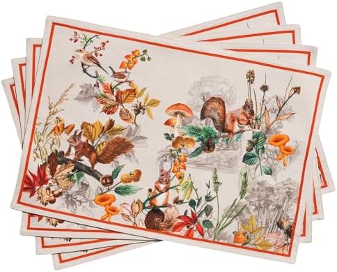 Maison d' Hermine Placemats Set of 4 Reusable 100% Cotton (13"x19")