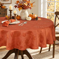 Smiry 60 Inch Thanksgiving Jacquard Round Table Cloth for Fall & Harvest