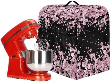Generic Cherry Blossom Stand Mixer Cover - Universal Size, Waterproof, Polyester, Pink