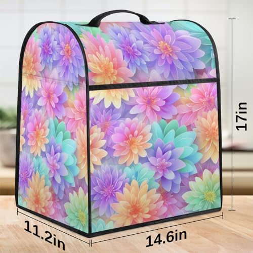 Flower Rainbow Kitchen Aid Covers Foldable Washable Stand Mixer Dust Cover