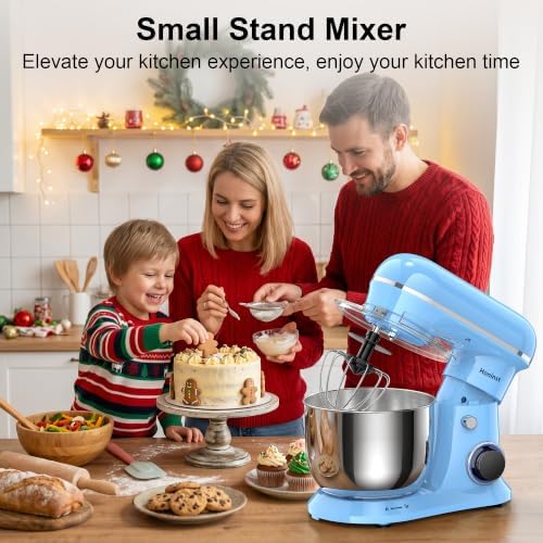 Honinst 4QT Electric Stand Mixer, 10-Speed Tilt-Head Compact Kitchen Mixer