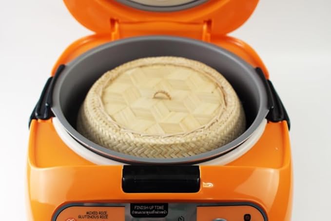 Sticky Rice Pressure Cooker Slow Cook Set Bamboo Basket Steaming Kit Recipe With Water (Size 5.5 in.)