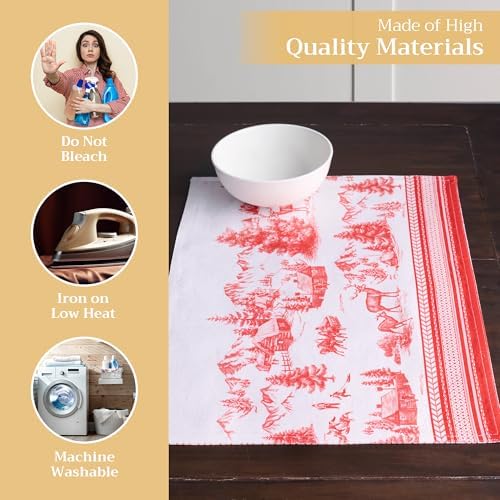 Maison d' Hermine Placemats Set of 4 Reusable 100% Cotton (13"x19")