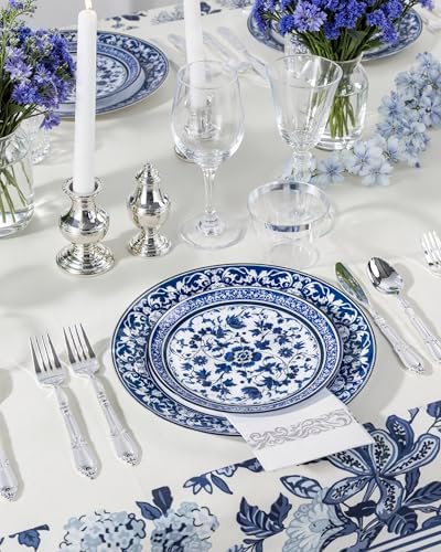 Hioasis 175 Pcs Blue Plates for Party & Wedding