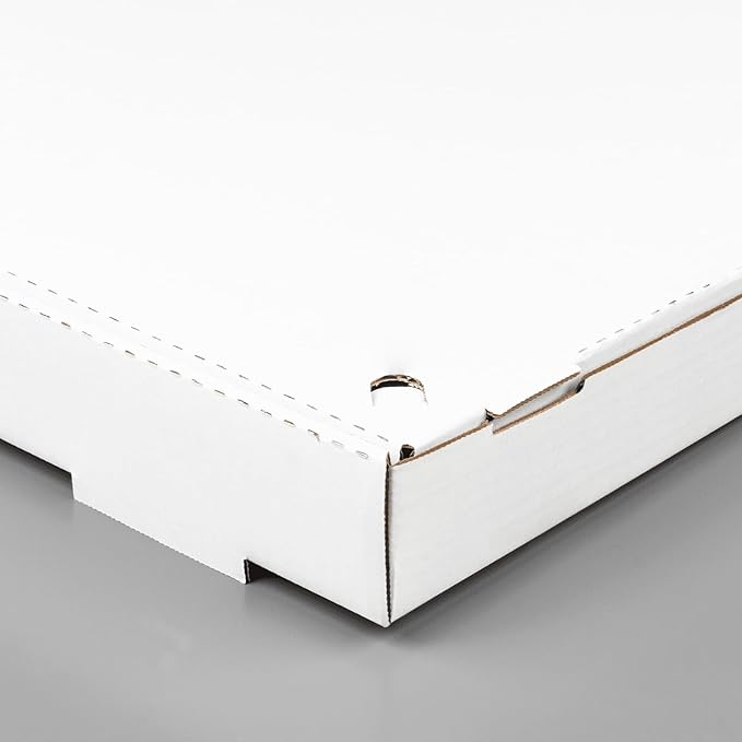 Karat Pizza Boxes 16" x 16" [50 Pack] White Corrugated Boxes | Ventilated, Grease-Resistant, Durable for Pizza or Mailing Use