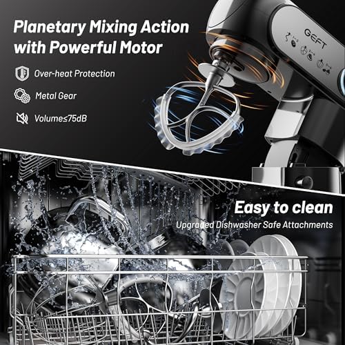 Stand Mixer, 3.5QT&6QT Bowls Mixers Kitchen Electric Stand Mixer Black