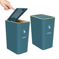 XPIY Trash Can with Lid, 2 Pack 4 Gallons/15 Liters Garbage Can with Press Top, Small Trash Can Dog Proof, Plastic Trash Bin, Waste Basket for Bathroom|Kitchen|Bedroom|Office (2, Green)