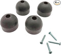 Rubber Screw On Bumpers with Reinforced Washer - Shed Doors, Barn Doors, Trailers, Cabinets, Sliding Doors, Horse Trailers, Boats, and More - Includes 1" Long Screws (4)
