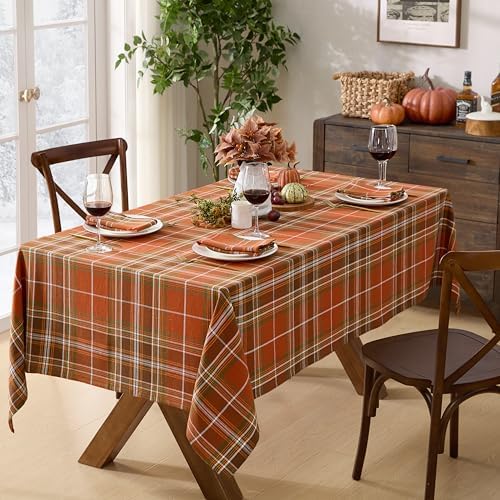 Thanksgiving Culloden Plaid 52 x 52 Inch Square 100% Cotton Tablecloth