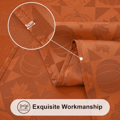 Smiry 60x140 Inch Thanksgiving Jacquard Rectangle Table Cloth for Fall