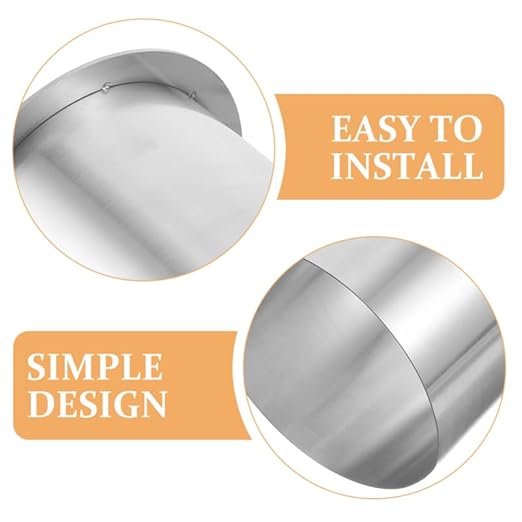 Cabilock Stainless Steel Round Countertop Trash can Lid Small Wastebasket Cover Kitchen Garbage Bin Replacement Lid 5.90X4.72X3.14 Inches