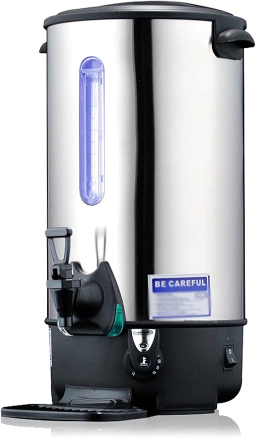 INTBUYING Stainless Steel Large Capacity Commercial Office Kitchen Hot Water Dispense Boiler Instant Boiling Machine Heater Electric Kettle Temperature Control for Coffee Tea with Faucet Tap-12.9L