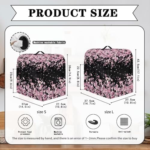 Generic Cherry Blossom Stand Mixer Cover - Universal Size, Waterproof, Polyester, Pink