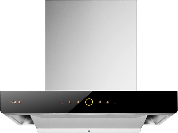 FOTILE EMS6008-CR 24" Wall-mount Recirculating Range Hood with Touchscreen, 3 Speed-settings and Auto Turbo Mode | Manual-adjustable Capture Shield Technology | Delay Shuoff and Detachable Oil Plate