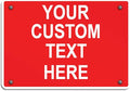 Aluminum Weatherproof Metal Sign Multiple Sizes Custom Personalized Text Here Red White Danger Horizontal Street Signs 10x7Inches