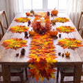 7 Pcs Fall Thanksgiving Maple Leaves Table Runner and Placemats Set