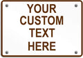 Aluminum Weatherproof Metal Sign Multiple Sizes Custom Personalized Text Here White Brown Recreational Horizontal Street Signs 10x7Inches