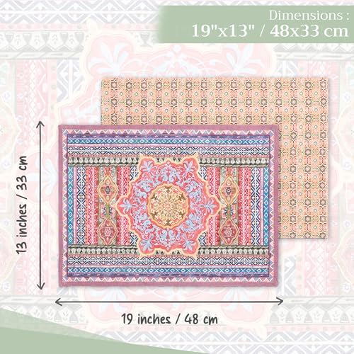 Maison d' Hermine Placemats Set of 4 Reusable 100% Cotton (13"x19")