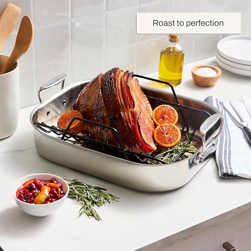 All-Clad Stainless Steel 13" x 16" Roaster with rack