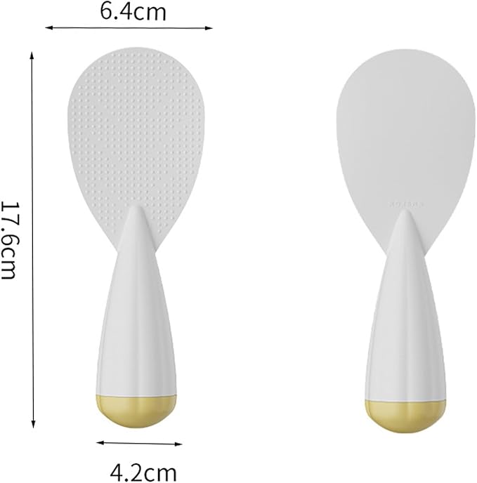 Never-Fall Rice Spoon with Reinforced Handle Design – Self-Standing Base & Non-Slip Grip for Mess-Free Serving