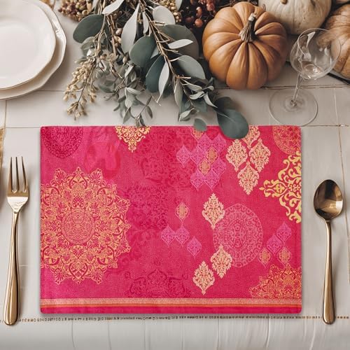 Maison d' Hermine Placemats Set of 4 Reusable 100% Cotton (13"x19")