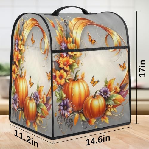 Fall Pumpkins Kitchen Aid Covers Foldable Washable Stand Mixer Dust Cover