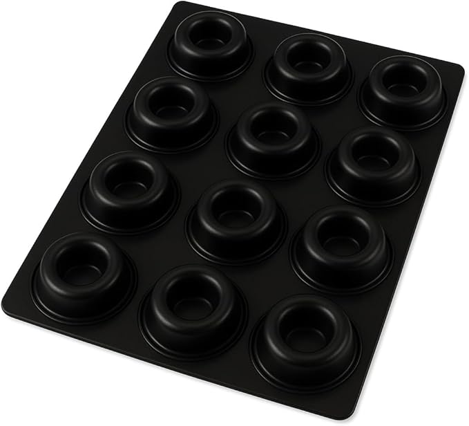 Small Black Door Knob Bumpers (Set of 12) - Made in USA - Self-Adhesive Door Handle Stoppers Wall Protectors, Isolation Rubber Feet for Speakers, Electronics, Furniture