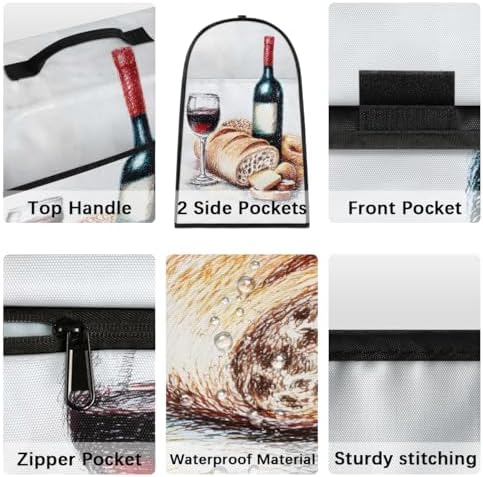 Red Wine Kitchen Aid Covers Foldable Washable Stand Mixer Dust Cover