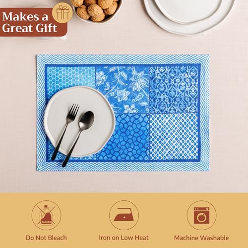 Maison d' Hermine Placemats Set of 4 Reusable 100% Cotton (13"x19")