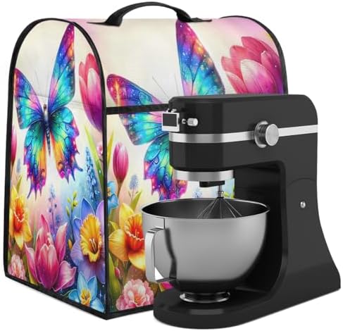Spring Butterfly Kitchen Aid Cover Foldable Washable Stand Mixer Dust Cover