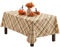 Newbridge Thanksgiving Diagonal Plaid 60x84 Inch Rectangle Vinyl Tablecloth